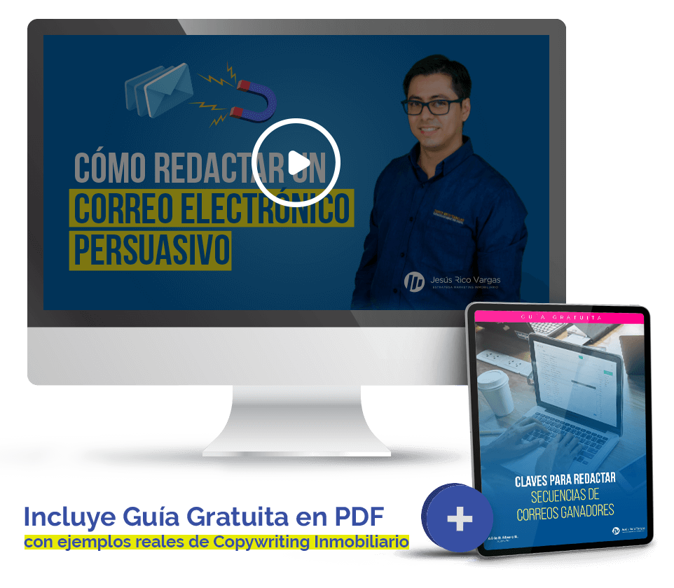MasterClass de copywriting inmobiliario con guía en PDF