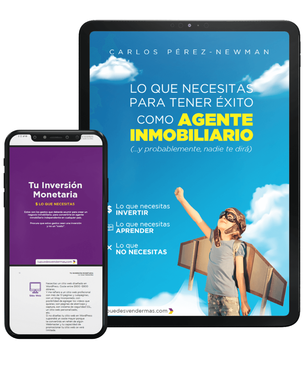 La guía para tener éxito como agente inmobiliario vista de frente en dos dispositivos